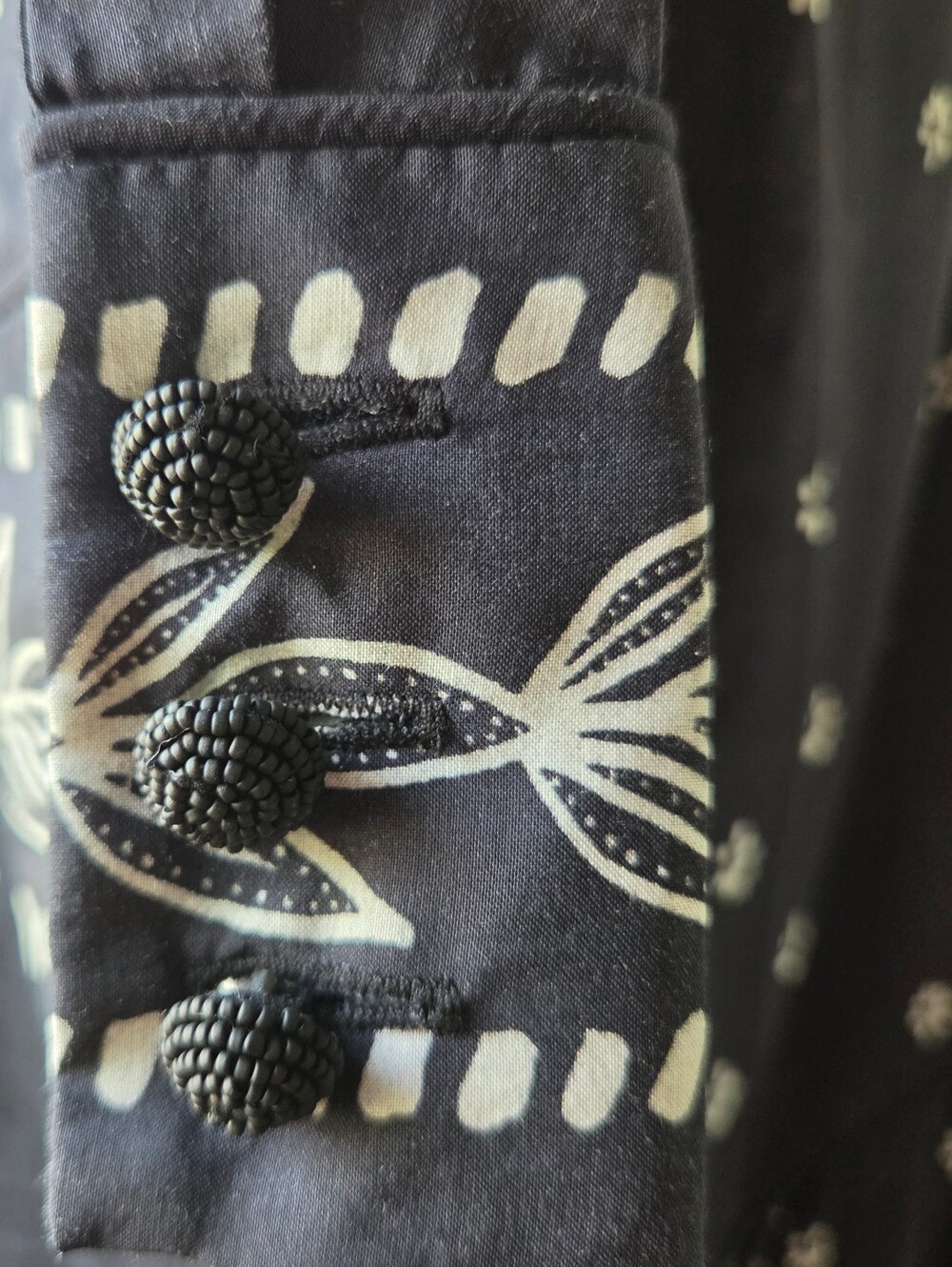 FARM Rio Black Floral Paisley Bloom Cotton Blend Maxi Dress Small Western Boho - Picture 3 of 13
